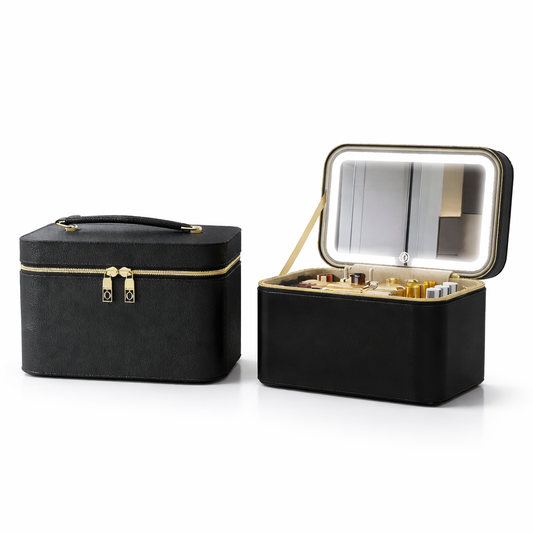 Makeup Bag with mirror Black